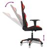 vidaXL Chaise de jeu Noir et rouge Similicuir