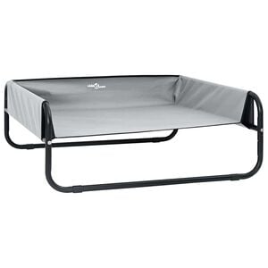 vidaXL Lit pour Chien Gris clair 57 x 57 x 24 cm Acier
