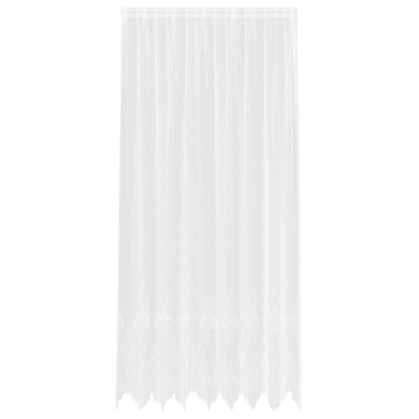 vidaXL Rideau en Dentelle Floral Blanc 280 x 200 cm Polyester