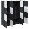 vidaXL Cubes de rangement 16 pcs avec tiges de suspension PP