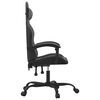 vidaXL Chaise de jeu pivotante Noir et gris Similicuir