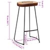 vidaXL Ensemble de bar 3 pcs bois de manguier brut massif et m&eacute;tal