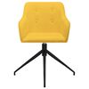 vidaXL Chaises pivotantes &agrave; manger lot de 4 jaune tissu