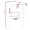 vidaXL Tête de lit Gris 81x4x100 cm Bois massif de pin