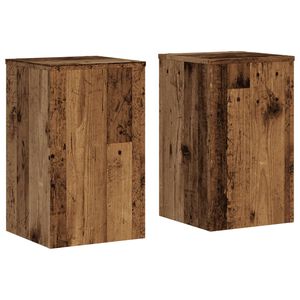 vidaXL Supports pour plantes 2 pcs vieux bois bois d'ing&eacute;nierie