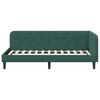 vidaXL Cadre de lit d'angle Vert fonc&eacute; 90 x 190 cm Velours