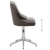 vidaXL Chaise pivotante &agrave; manger Gris fonc&eacute; Velours
