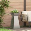 vidaXL Jardini&egrave;re &agrave; pilier 2 pcs Argent 35 x 35 x 73 cm