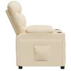 vidaXL Fauteuil inclinable Cr&egrave;me Tissu