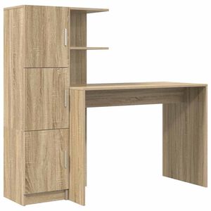 vidaXL Bureau 2 pcs Ch&ecirc;ne Sonoma