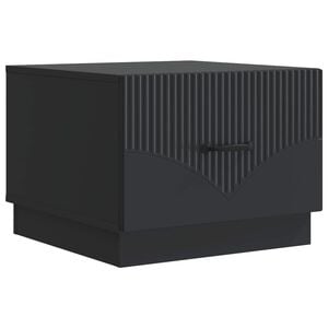 vidaXL Table basse avec tiroir Noir 49 x 50 x 37 cm Bois d'ing&eacute;nierie