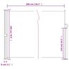 vidaXL Auvent latéral rétractable crème 180x600 cm
