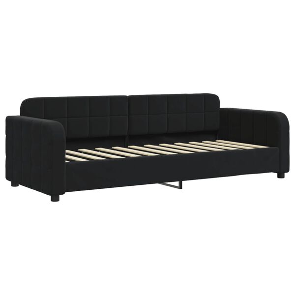 vidaXL Lit de jour avec matelas noir 80x200 cm velours