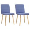 vidaXL Chaises &agrave; manger lot de 2 bleu jean tissu