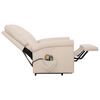 vidaXL Fauteuil de massage Cr&egrave;me Tissu