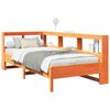 vidaXL Lit biblioth&egrave;que sans matelas cire marron 75x190 cm pin massif