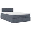 vidaXL Cadre de lit ottoman et matelas gris foncé 120x200 cm velours