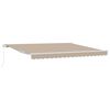 vidaXL Auvent r&eacute;tractable Beige 400 &times; 300 cm Polyester et Aluminium