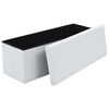 vidaXL Banc de rangement pliable Similicuir 110 x 38 x 38 cm Blanc