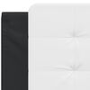 vidaXL Coussin de t&ecirc;te de lit Zadar noir et blanc 100 cm similicuir