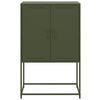 vidaXL Buffet haut vert olive 68,5x38,5x107 cm acier