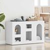 vidaXL Buffet Blanc brillant 100 x 35 x 59 cm Bois d'ing&eacute;nierie