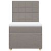 vidaXL Sommier &agrave; lattes de lit avec matelas Taupe 100x200 cm Tissu