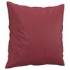 vidaXL Ensemble de canap&eacute;s 3 pcs et coussins rouge bordeaux similicuir