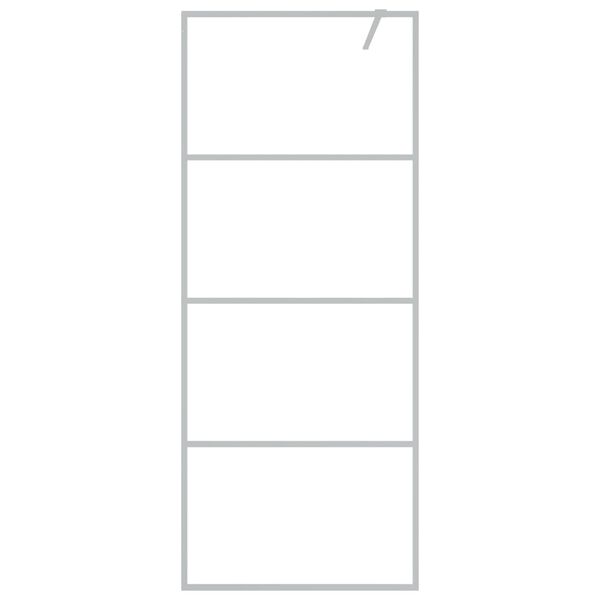 vidaXL Paroi de douche Argenté 80x195 cm Verre ESG transparent