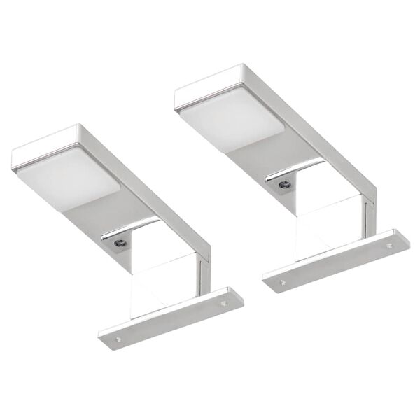 vidaXL Spots vers le bas pour miroir 2 pcs 2 W Blanc froid
