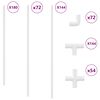 vidaXL Tube PVC 29 pcs Blanc Mterialpp et PE