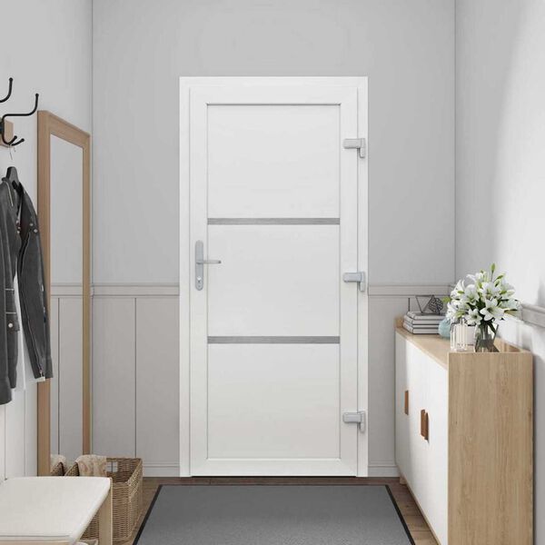 vidaXL Porte Frontale Anthracite PVC