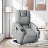 vidaXL Fauteuil de massage inclinable Gris clair Tissu
