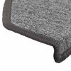 vidaXL Tapis d'escalier 30 pi&egrave;ces 65 x 24 x 4 cm Gris fonc&eacute; Demi-rond Grand