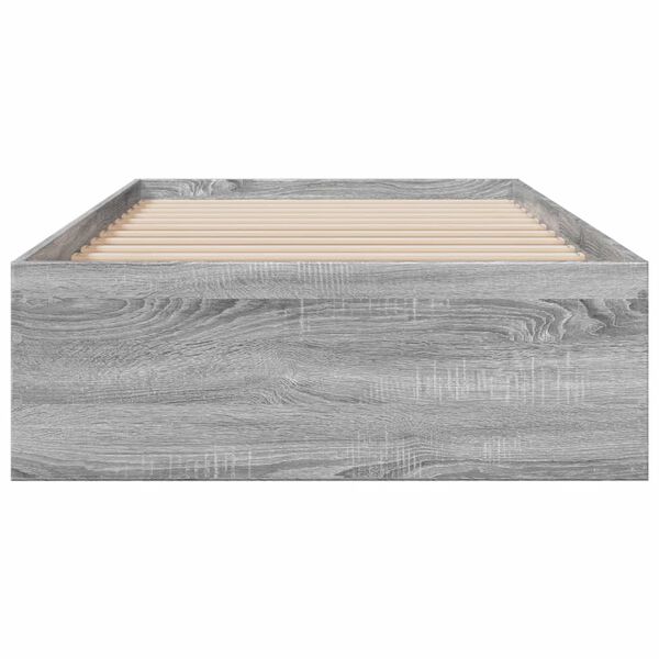 vidaXL Cadre de lit avec tiroirs sans matelas sonoma gris 100x200 cm
