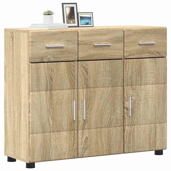 vidaXL Buffet Ch&ecirc;ne Sonoma 88,5 x 30,5 x 73 cm Bois d'ing&eacute;nierie