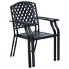 vidaXL Ensemble de bistro 3 pcs Acier Noir