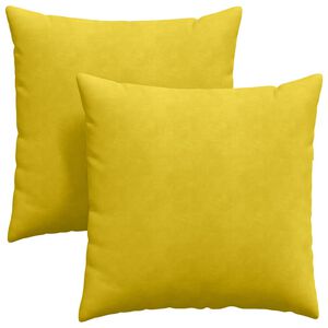 vidaXL Coussins de canap&eacute; 2 pcs Jaune 60 x 60 cm