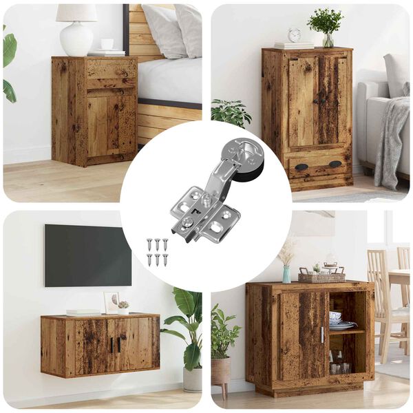 vidaXL Charni&egrave;re 12 pcs Argent&eacute; 35 mm Fer