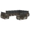 vidaXL Ensemble de canap&eacute; de jardin 12 pcs Gris et Gris fonc&eacute;