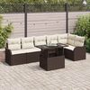 vidaXL Ensemble de canap&eacute; de jardin 7 pcs Marron Poly rotin