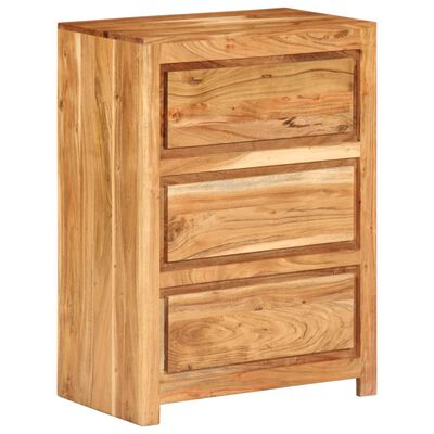 vidaXL Armoire à tiroirs 55x33x75 cm bois d'acacia massif