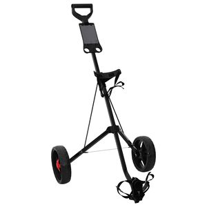 vidaXL Trolley de Golf Noir Fer Pliable