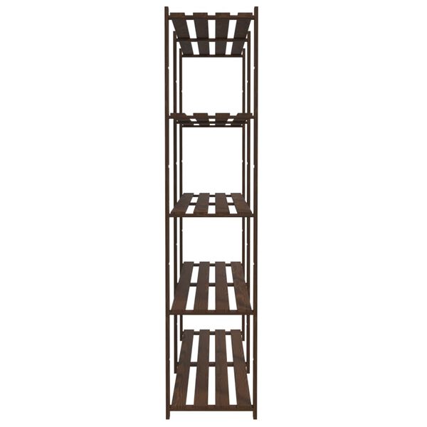 vidaXL Support de rangement &agrave; 5 niveaux marron 170x38x170 cm bois pin