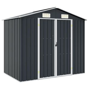 vidaXL Abri de jardin Anthracite 205x129x183 cm Acier galvanis&eacute;