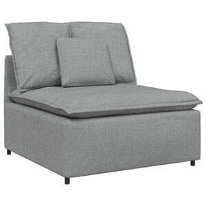 vidaXL Module central de canap&eacute; modulable avec coussins gris clair 100 cm