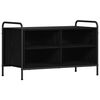 vidaXL Meuble TV 140 x 39,5 x 50 cm Ch&ecirc;ne noir Bois d'ing&eacute;nierie