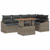 vidaXL Ensemble de canap&eacute; de jardin 6 pc Gris Poly rotin