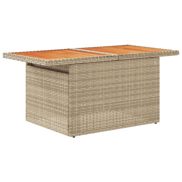 vidaXL Salon de jardin avec coussins 10 pcs beige r&eacute;sine tress&eacute;e