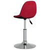 vidaXL Chaises pivotantes &agrave; manger lot de 2 Rouge bordeaux Tissu